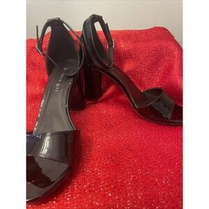 STEVE MADDEN GIRL 90’s PLATFORM CHUNKY BLACK HEELS SANDALS SIZE 8.5